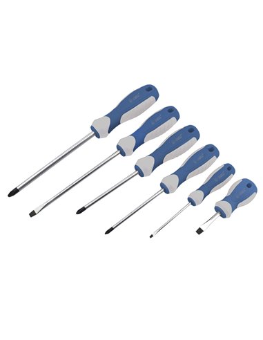 set 6 destornilladores 3 planos y 3 philips